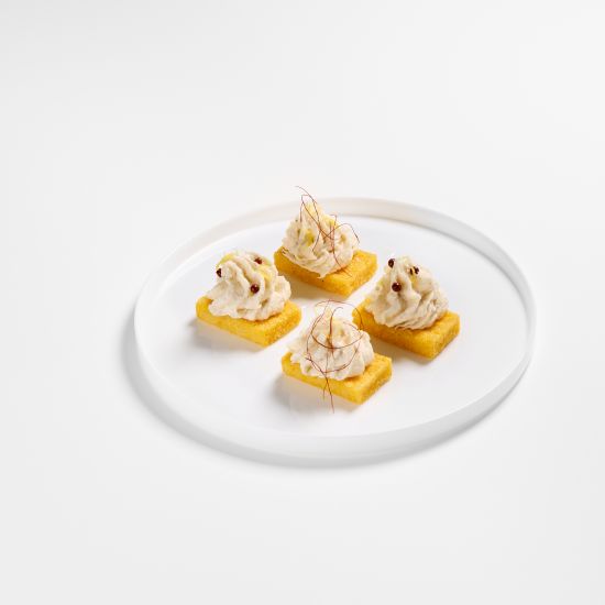 Polenta con baccalà mantecato